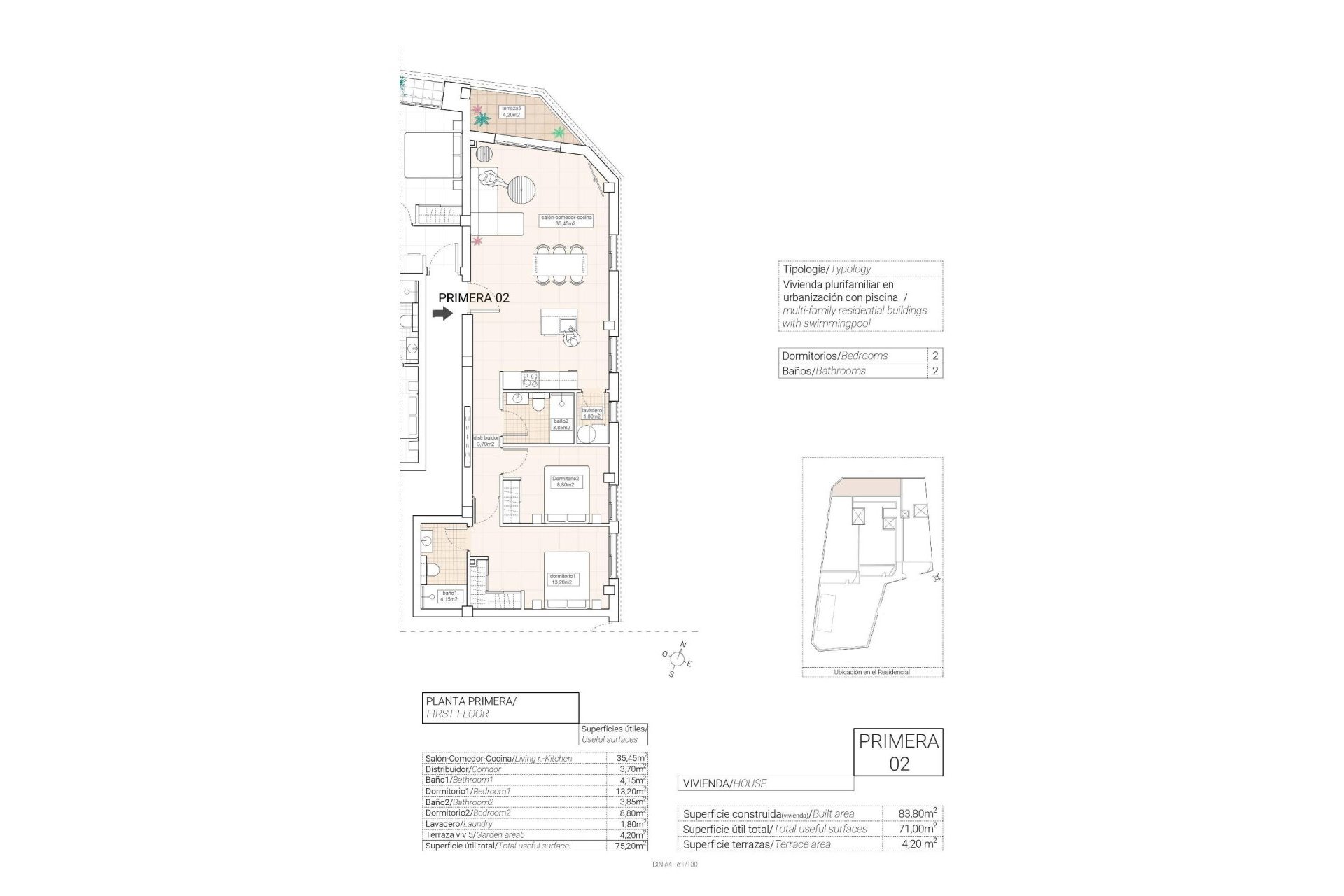 Nieuwbouw Woningen - Apartment - Hondón de las Nieves - Pueblo